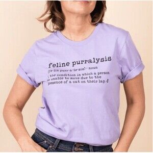 Cat Lady "Feline Purralysis" X-LARGE Tee